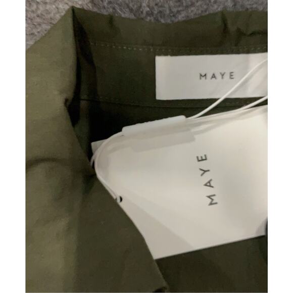 NWT Maye Corrine Green Maxi Shirt Dress XS - Picture 4 of 5